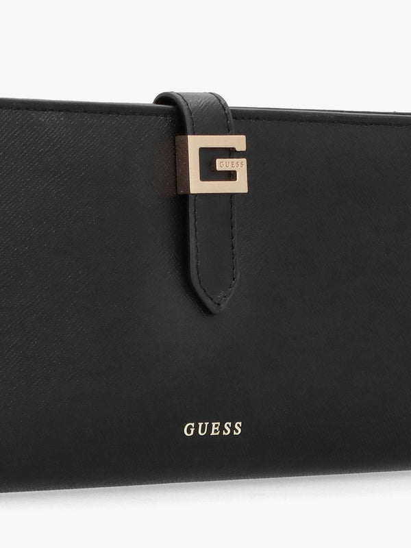 Large G Logo Black Leather Wallet