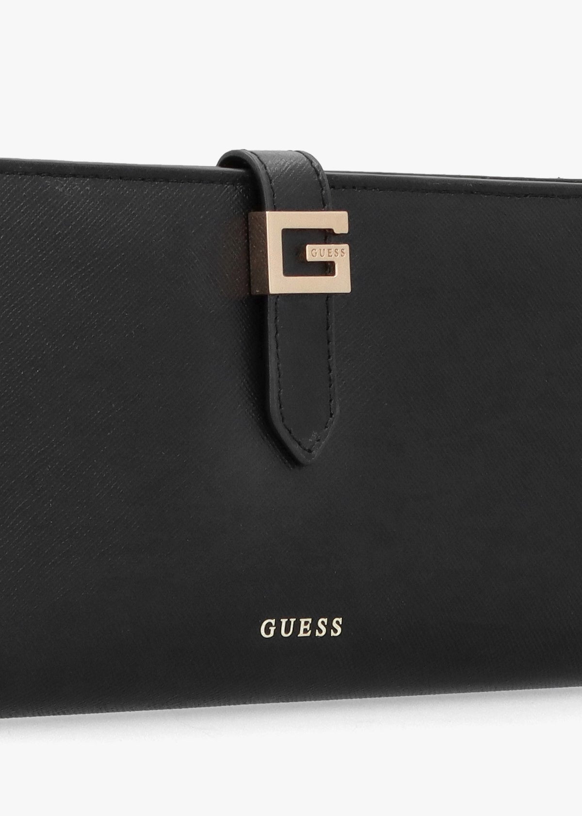 Large G Logo Black Leather Wallet
