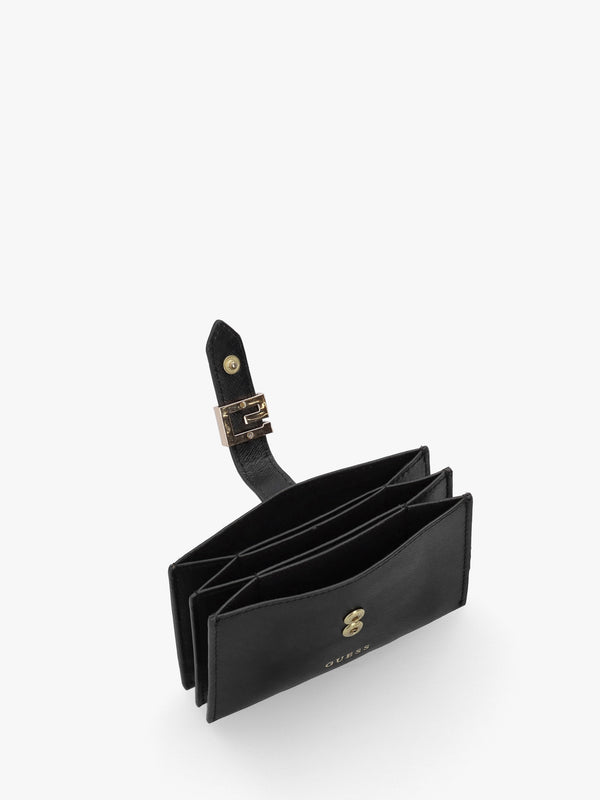 G Logo Black Leather Card Case