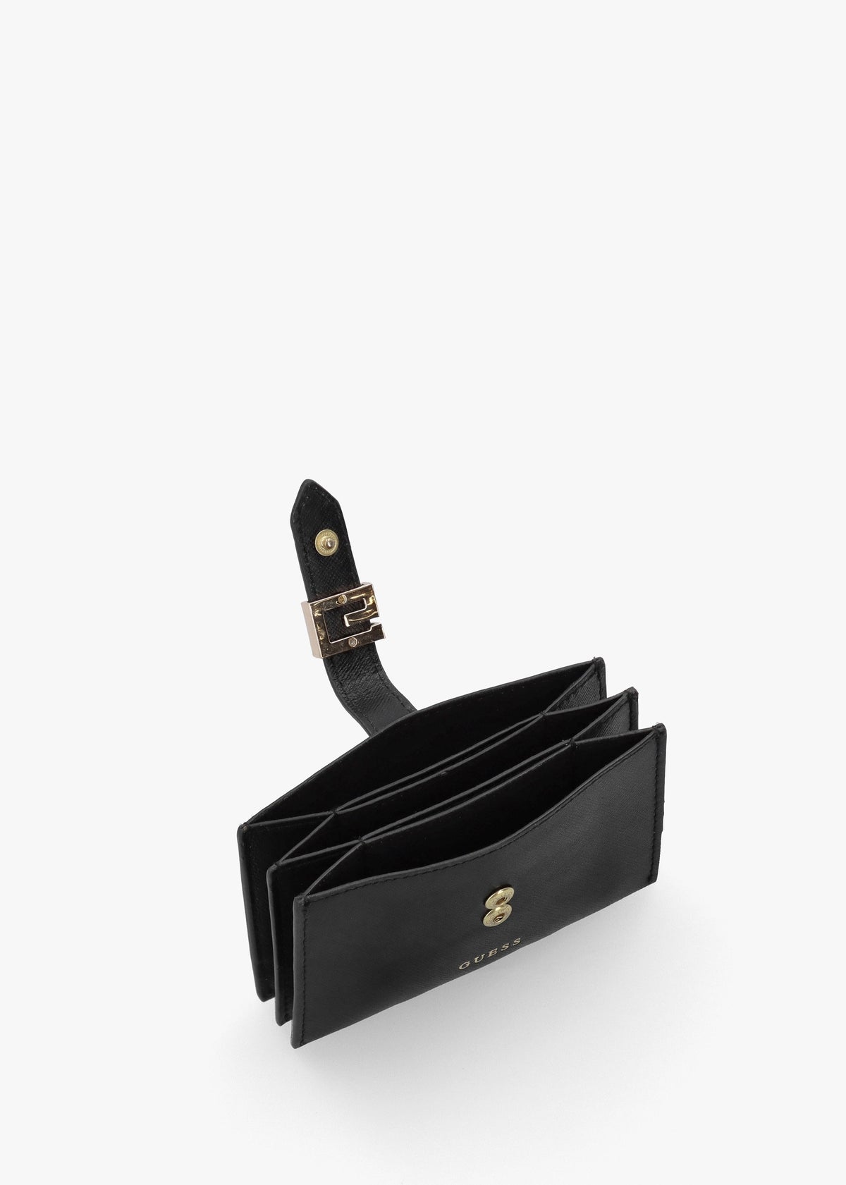 G Logo Black Leather Card Case