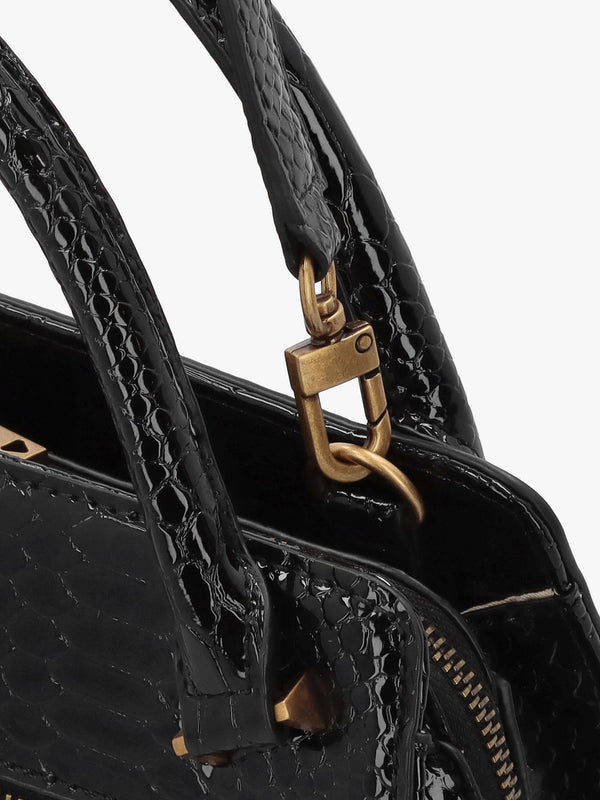 Annita Black Girlfriend Satchel Bag