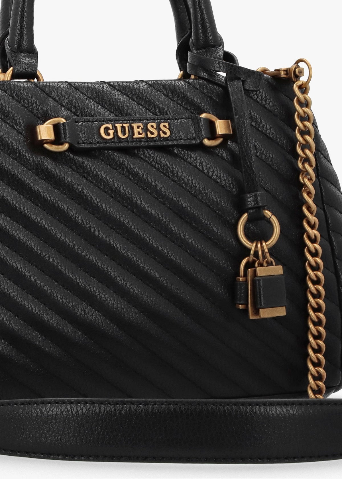 Small Sela Quilted Black Girlfriend Satchel Bag