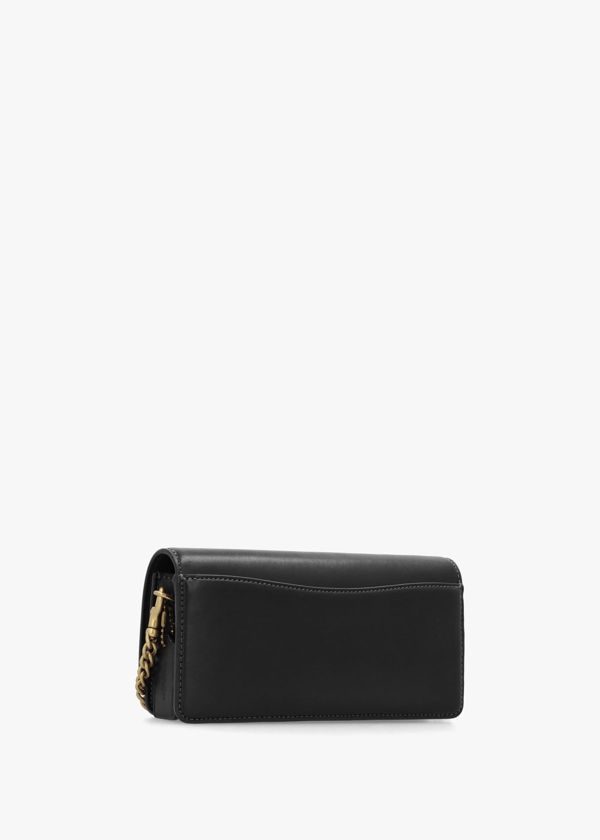 Evie Black Leather Wallet On A Chain Bag