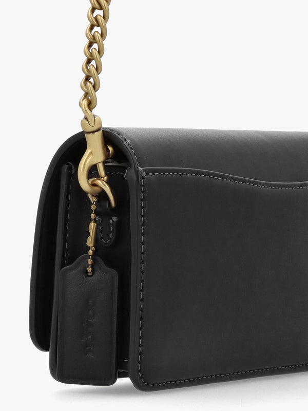 Evie Black Leather Wallet On A Chain Bag