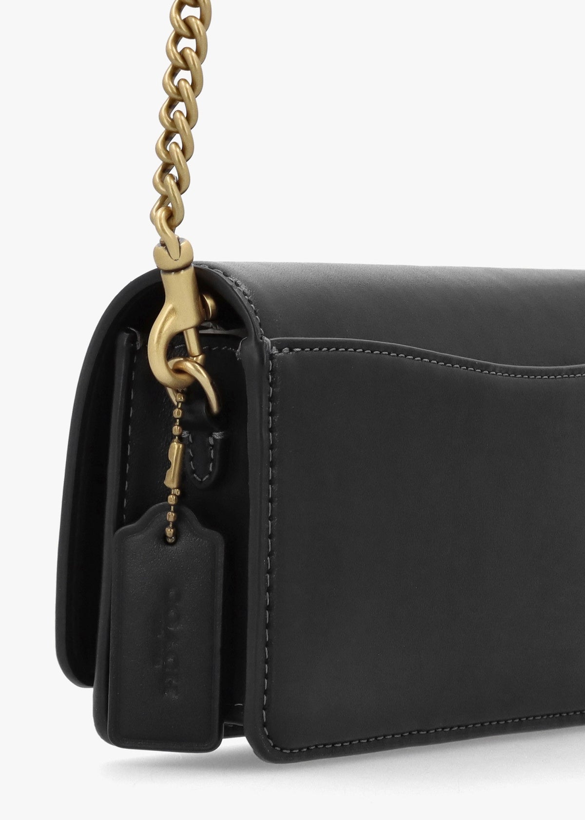 Evie Black Leather Wallet On A Chain Bag