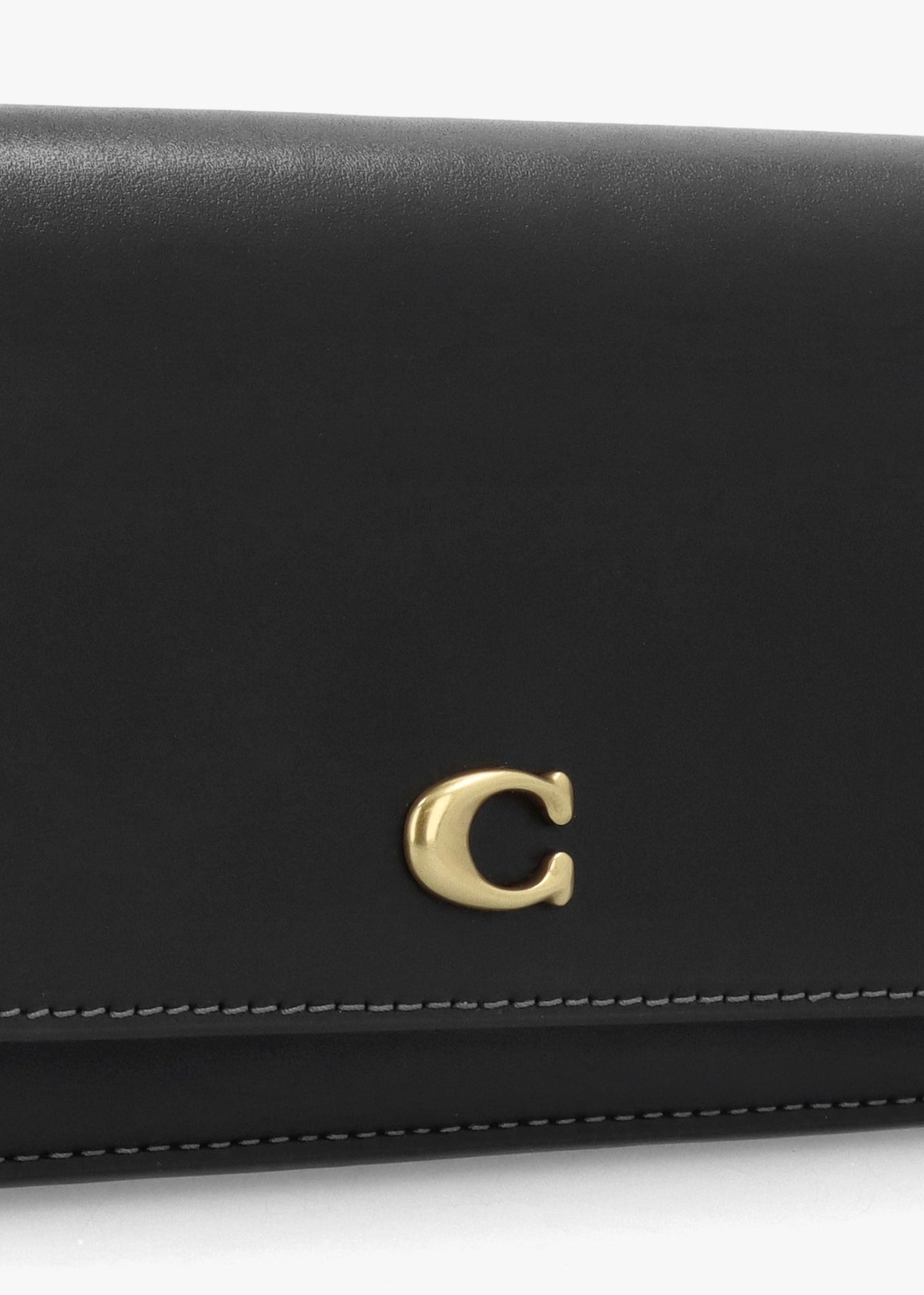 Evie Black Leather Wallet On A Chain Bag