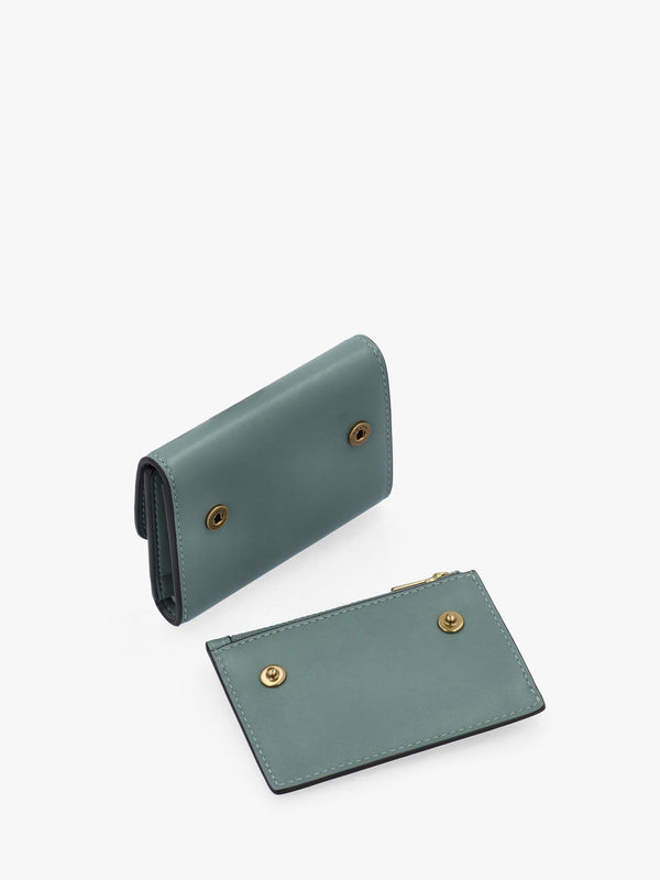 Essential Sage Leather Card Holder Wallet