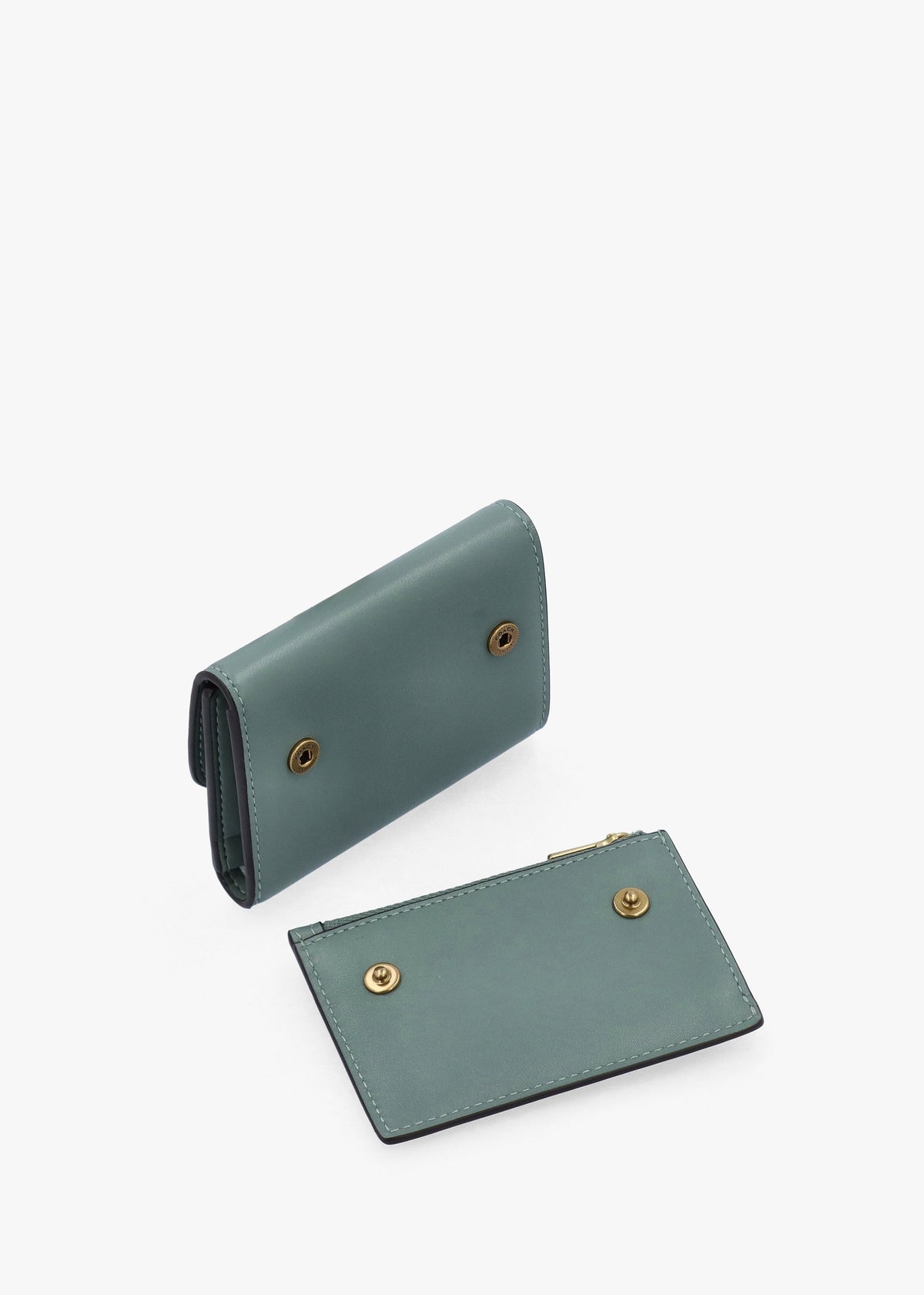 Essential Sage Leather Card Holder Wallet