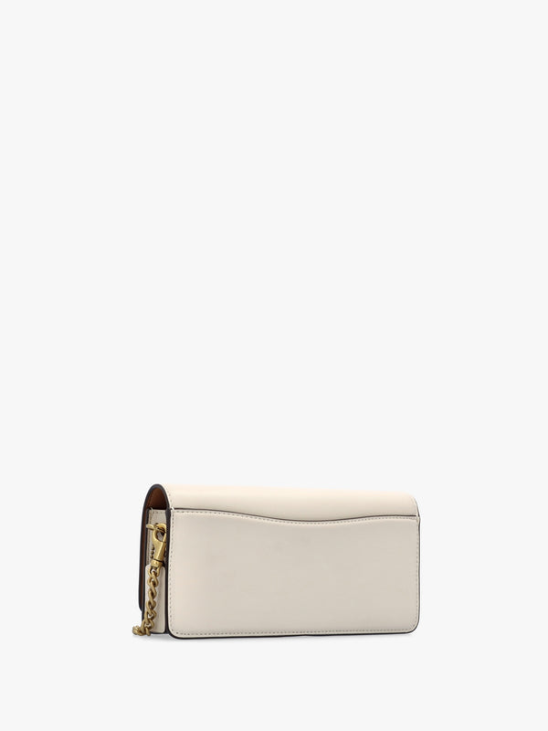 Evie Chalk Leather Wallet On A Chain Bag