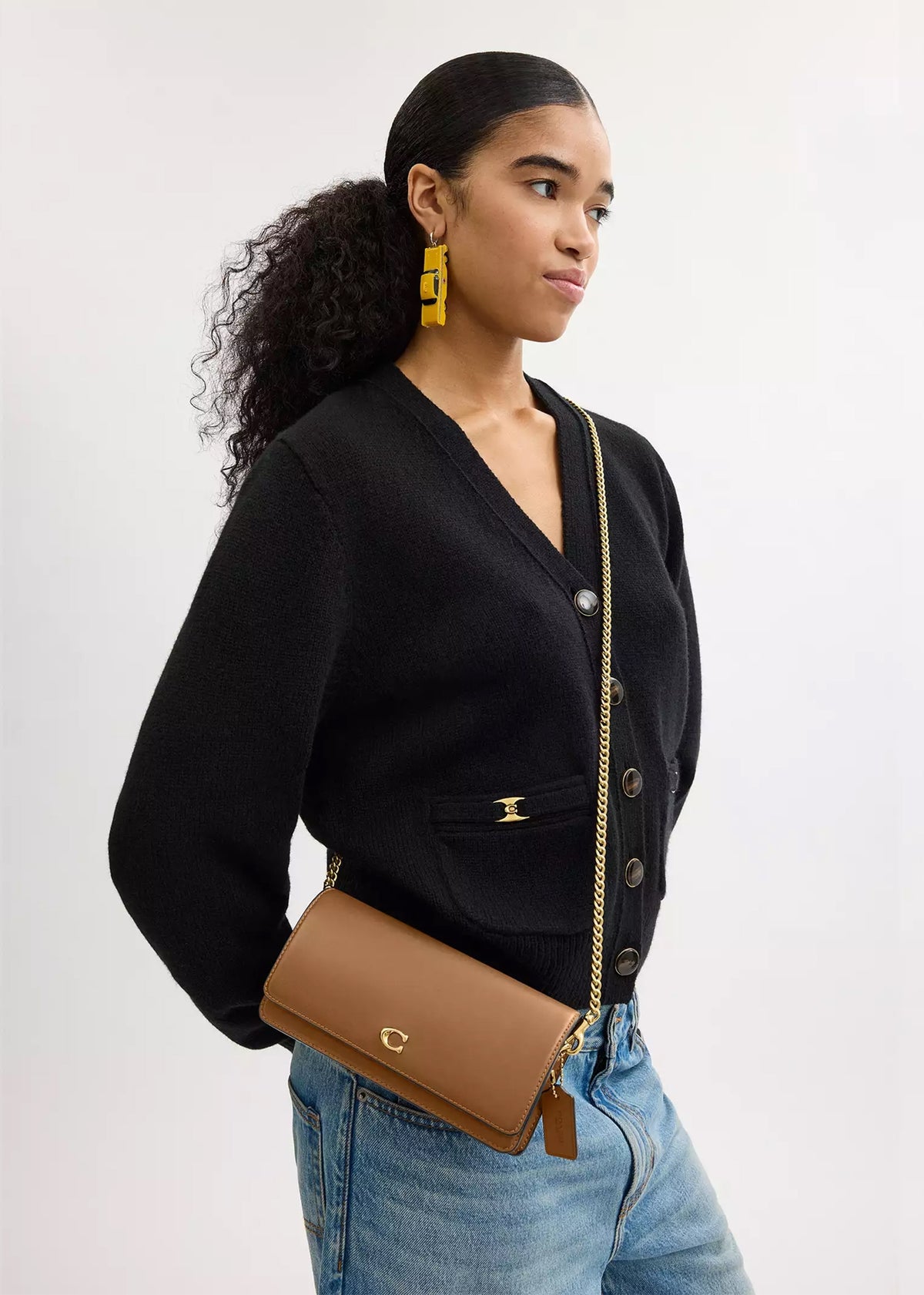 Evie Honey Brown Leather Wallet Bag