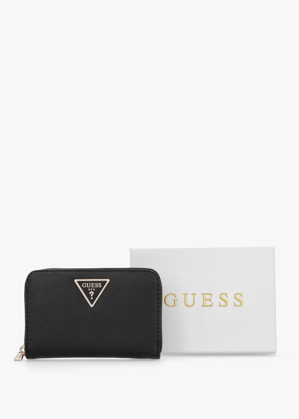 Medium Laural Black Zip Around Wallet