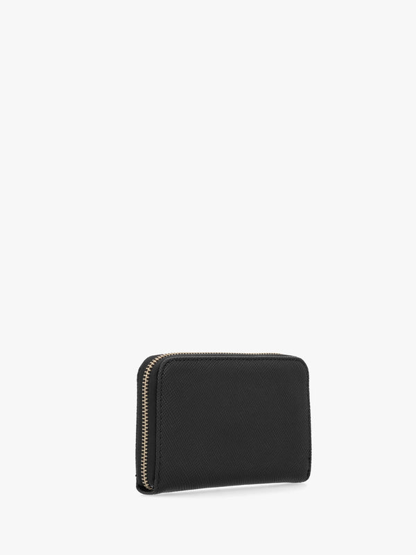 Medium Laural Black Zip Around Wallet