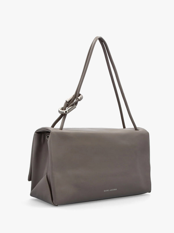 The Large Dual Cement Leather Shoulder Bag