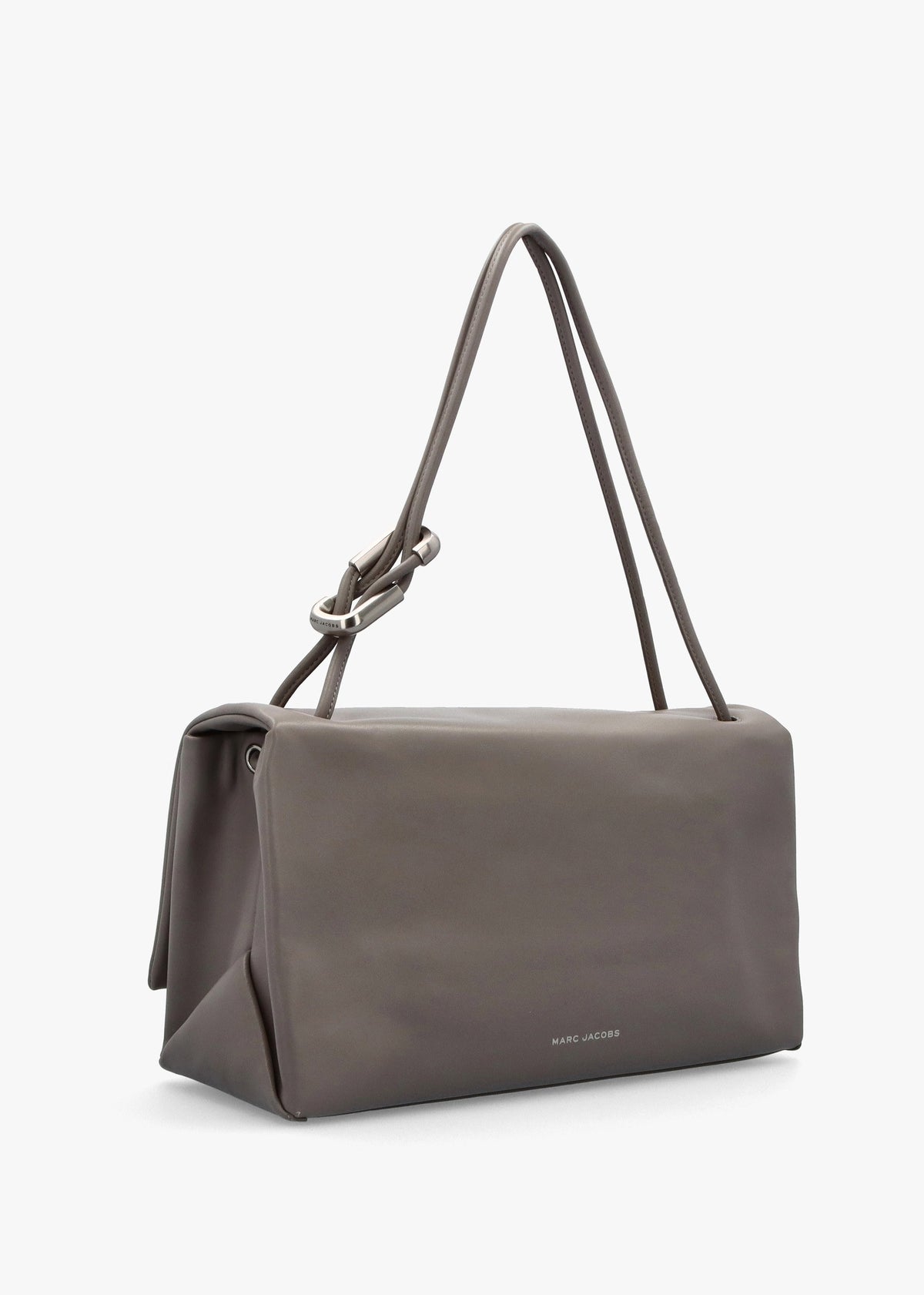 The Large Dual Cement Leather Shoulder Bag