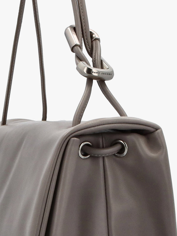 The Large Dual Cement Leather Shoulder Bag