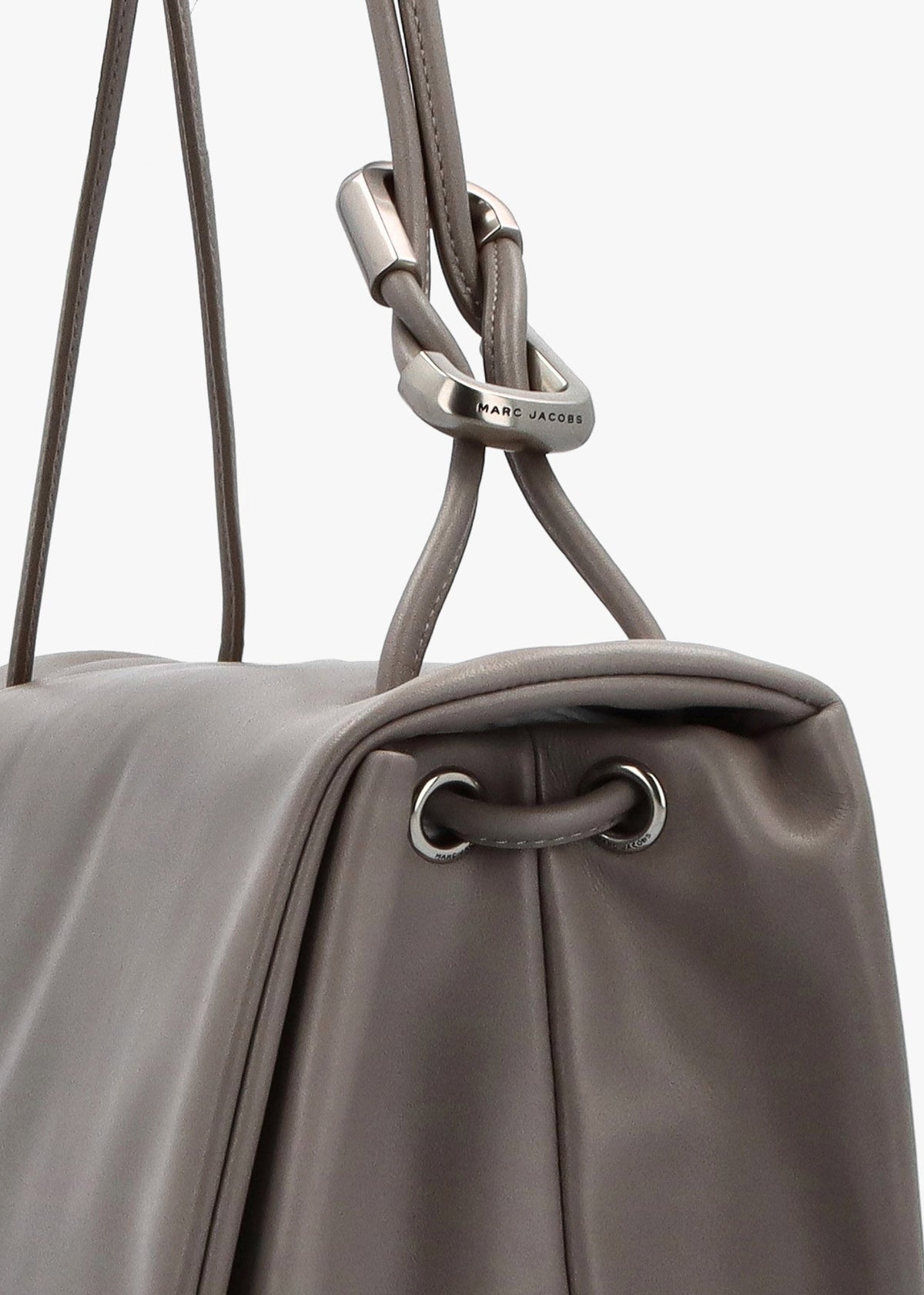 The Large Dual Cement Leather Shoulder Bag