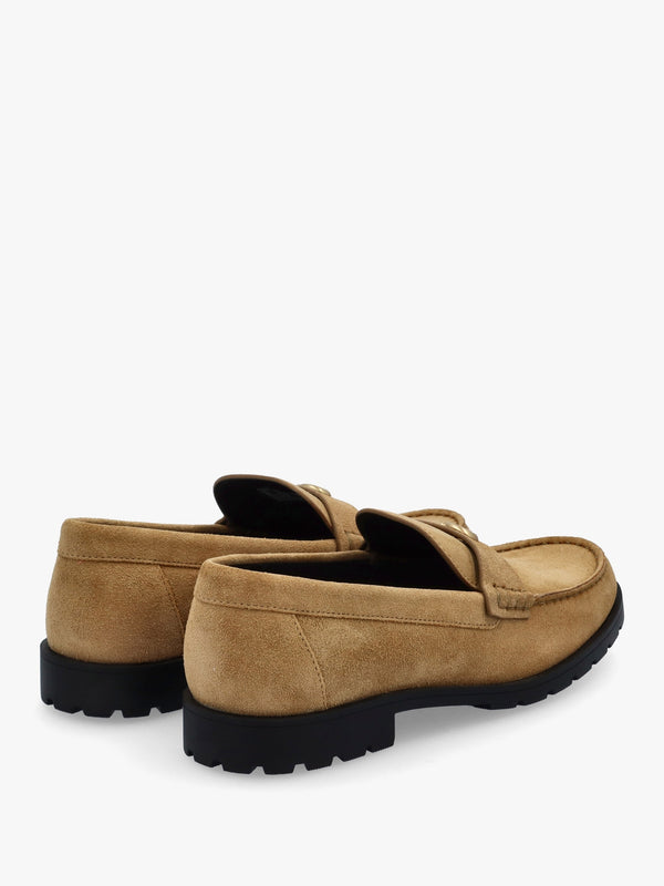 Jocelyn Lion Suede Loafers
