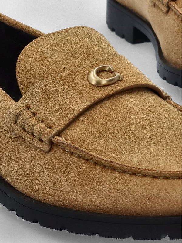 Jocelyn Lion Suede Loafers