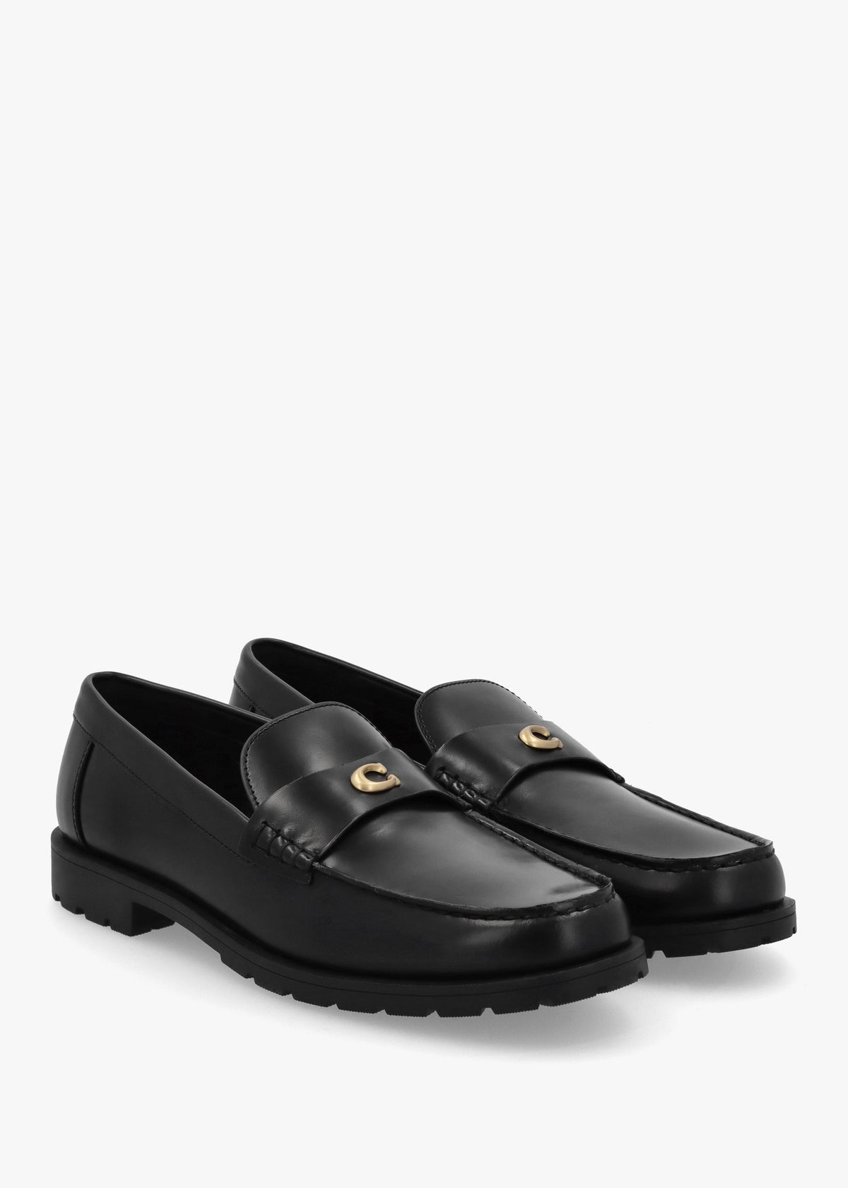 Jocelyn Black Leather Loafers