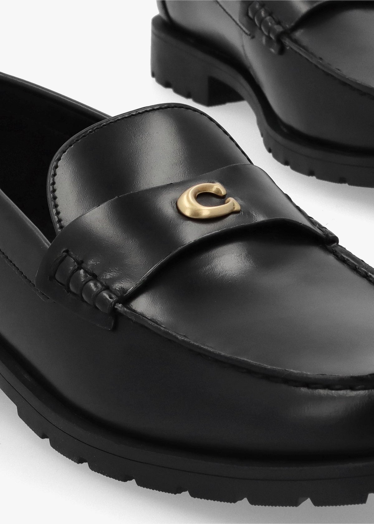 Jocelyn Black Leather Loafers