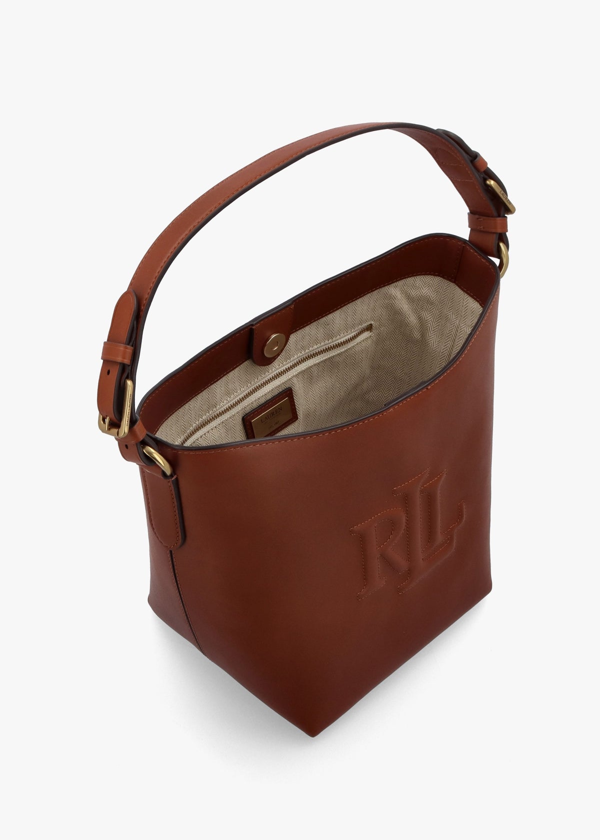 Witley Medium Lauren Tan Leather Bucket Bag