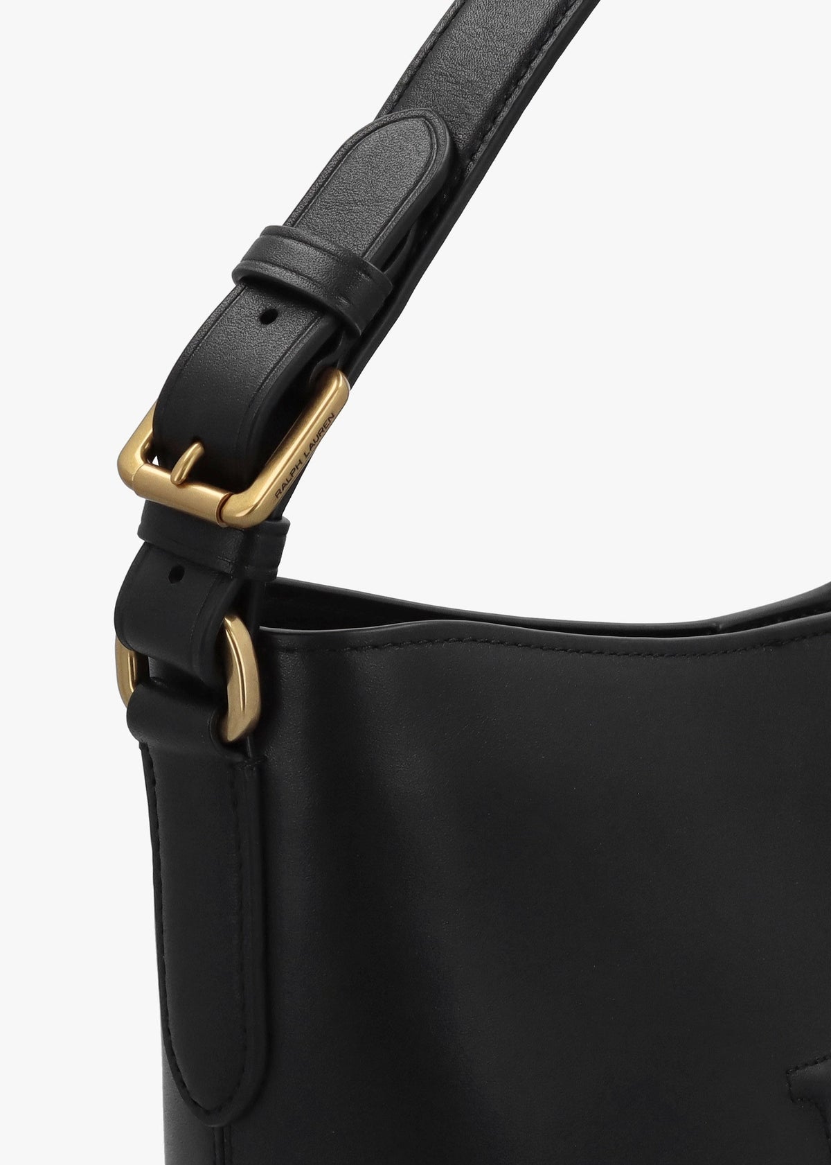Witley Medium Black Leather Bucket Bag