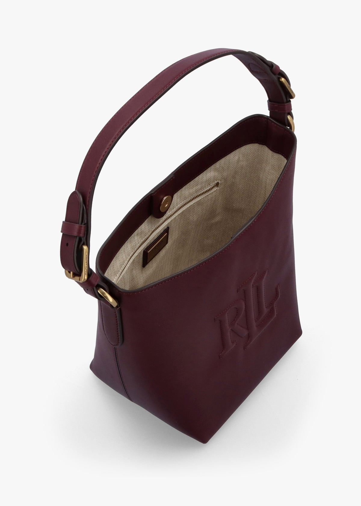 Witley Medium Red Leather Bucket Bag