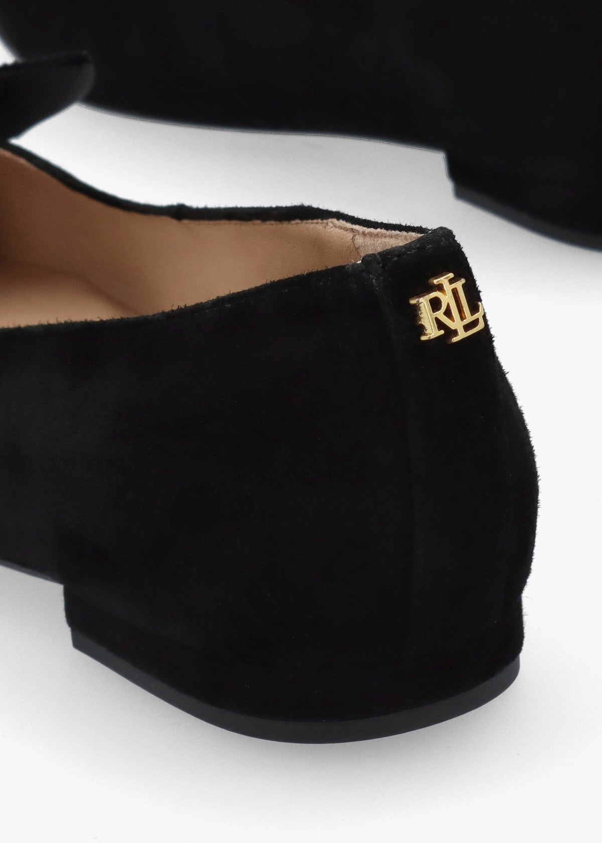 Londyn Bow Black Suede Ballerina Pumps