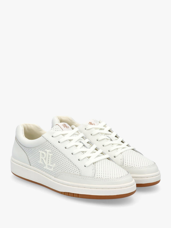 Hailey Snow White Leather Trainers