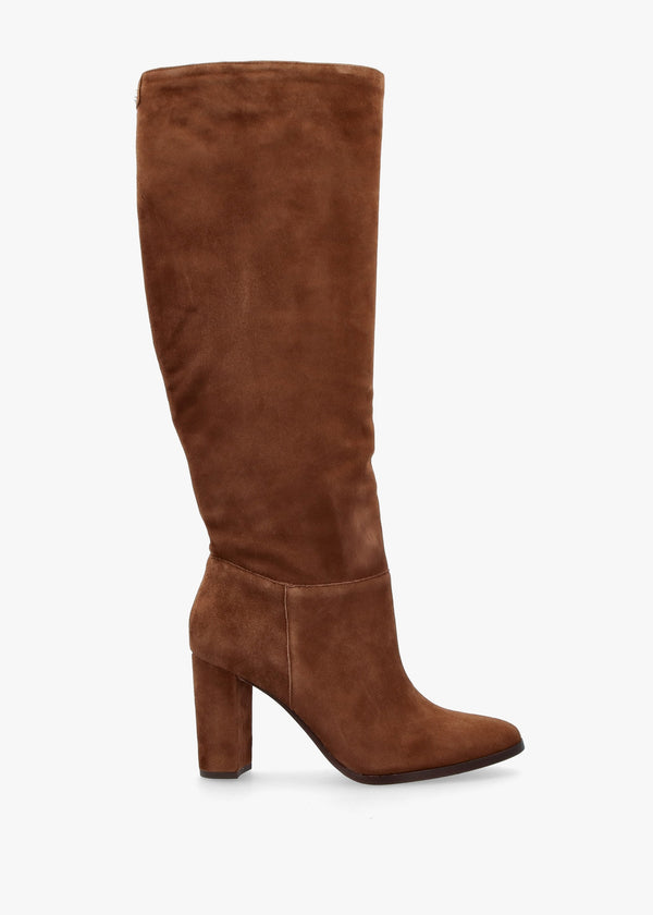 Artizan Brown Suede Block Heel Knee Boots