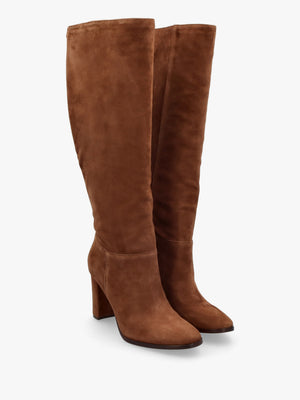 Artizan Brown Suede Block Heel Knee Boots