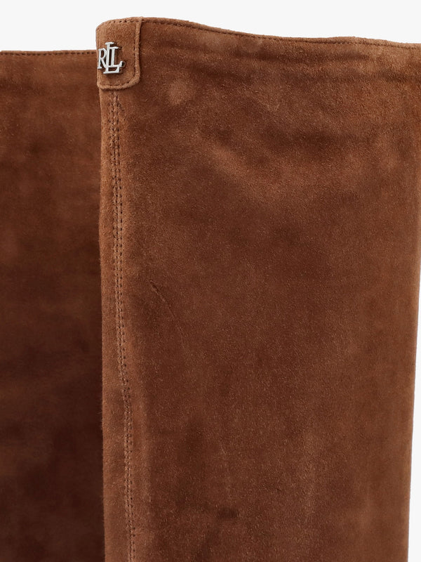 Artizan Brown Suede Block Heel Knee Boots