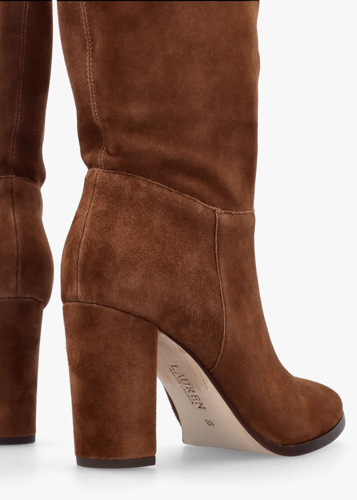 Artizan Brown Suede Block Heel Knee Boots