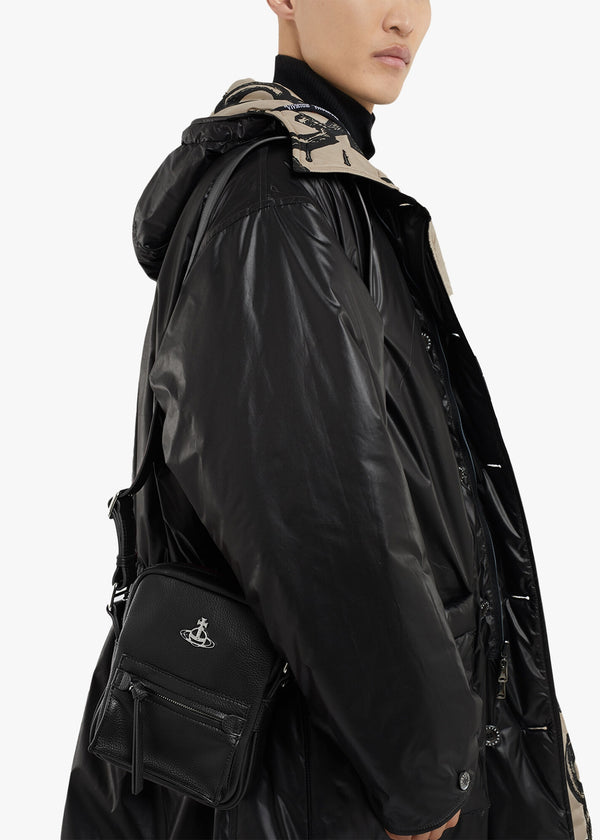 Men's Small Jackson Black Cross-Body Satchel Bag