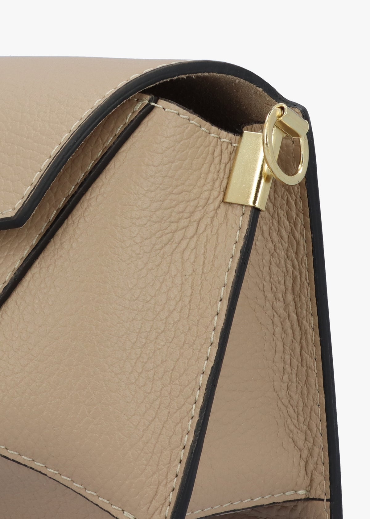 Leonie Beige Leather Cross-Body Bag