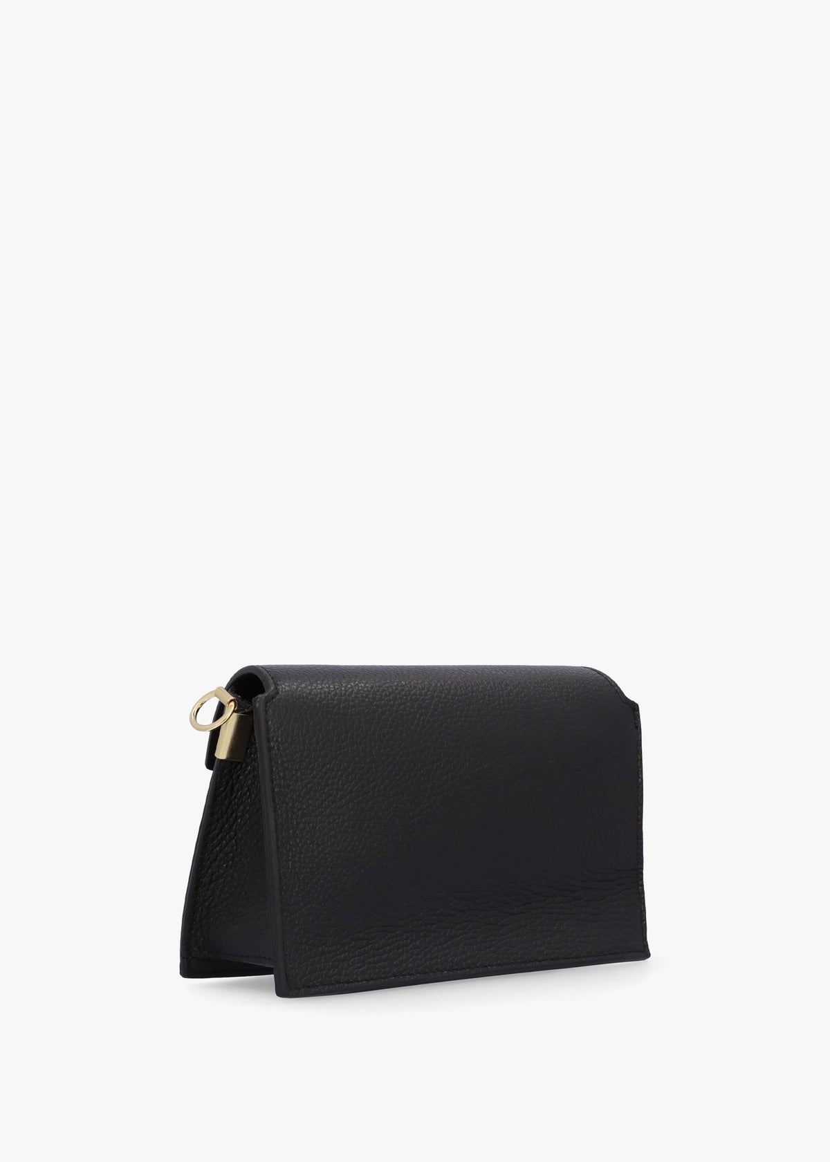 Leonie Black Leather Cross-Body Bag