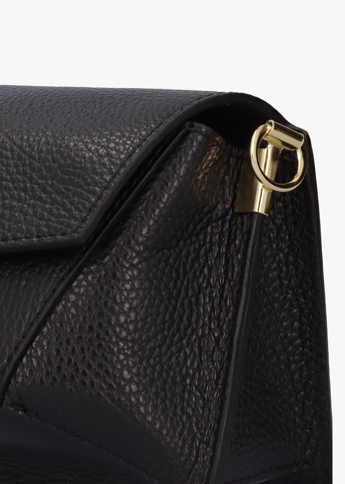 Leonie Black Leather Cross-Body Bag