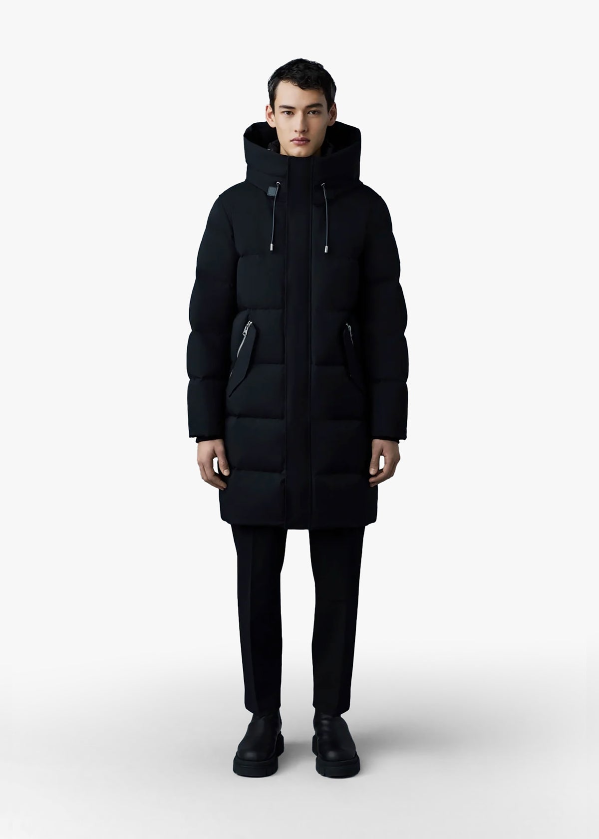 Men’s Antoine 2 In 1 Recycled Down Black Parka