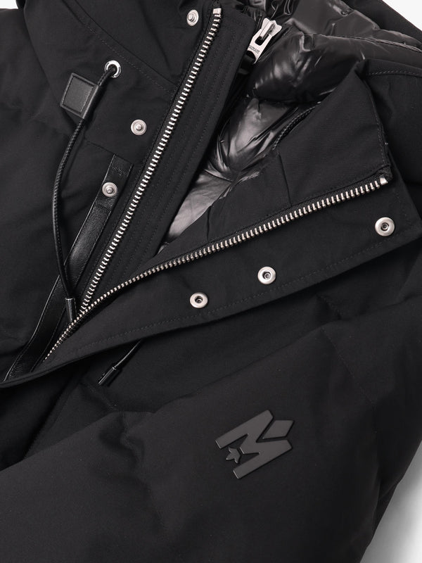 Men’s Antoine 2 In 1 Recycled Down Black Parka