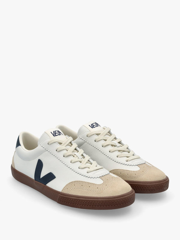 Men's Volley O.T Leather White Nautico Bark Trainers