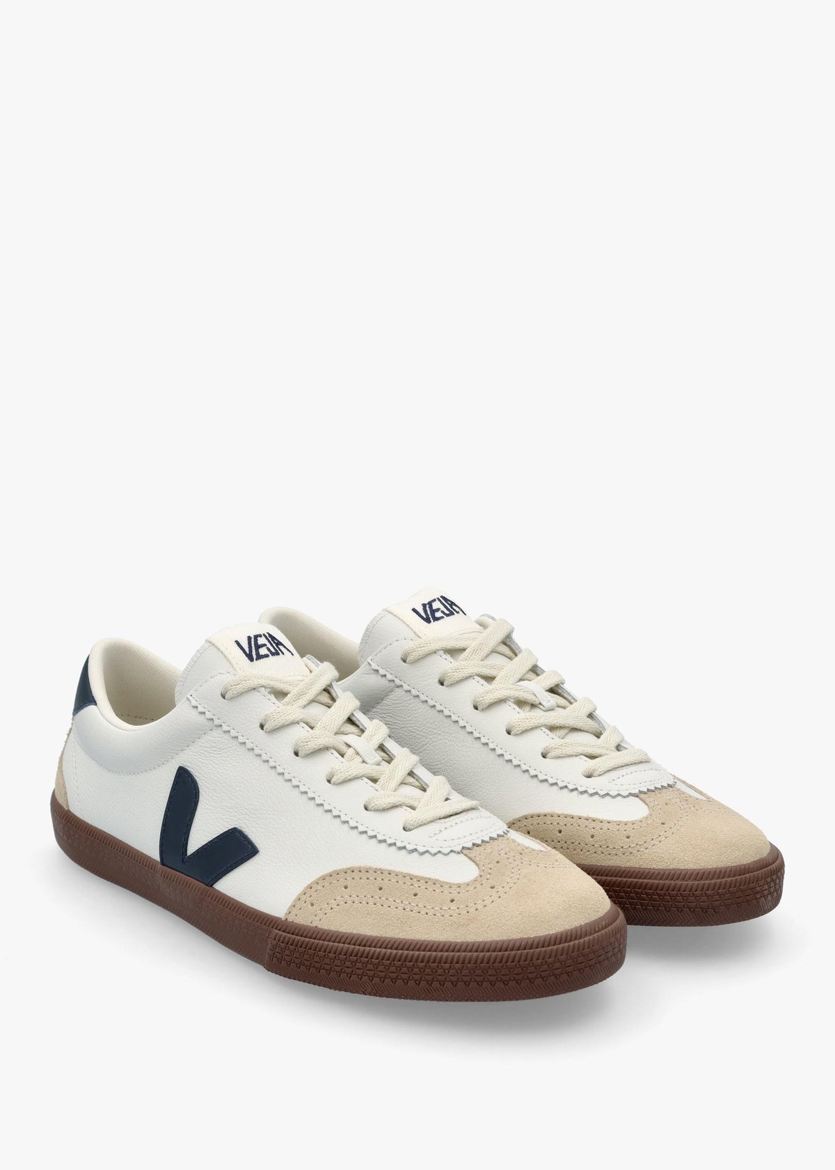 Men's Volley O.T Leather White Nautico Bark Trainers