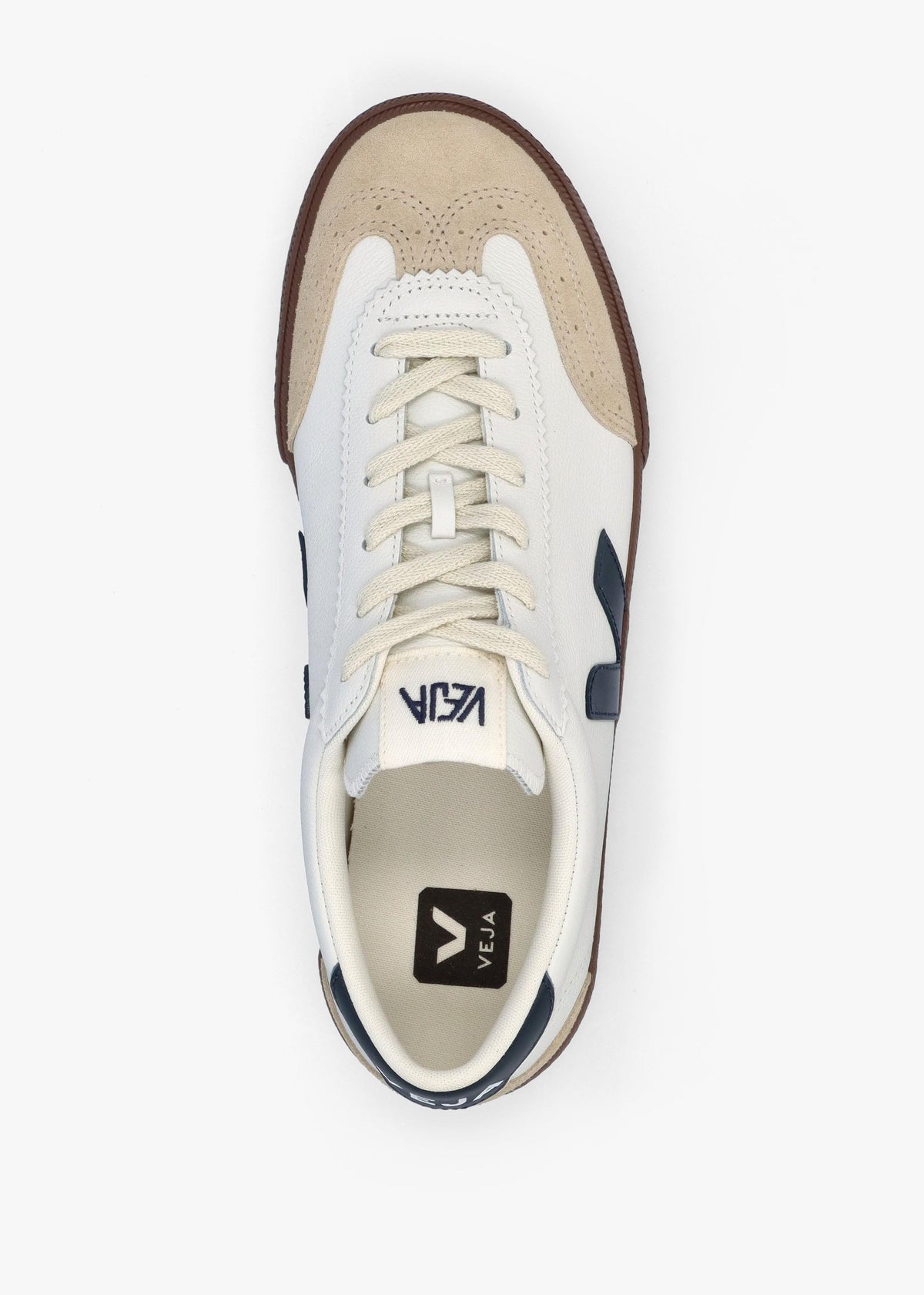 Men's Volley O.T Leather White Nautico Bark Trainers