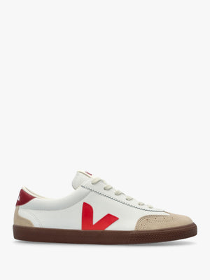 Men's Volley O.T Leather White Pekin Bark Trainers