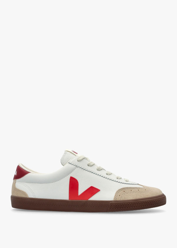 Men's Volley O.T Leather White Pekin Bark Trainers
