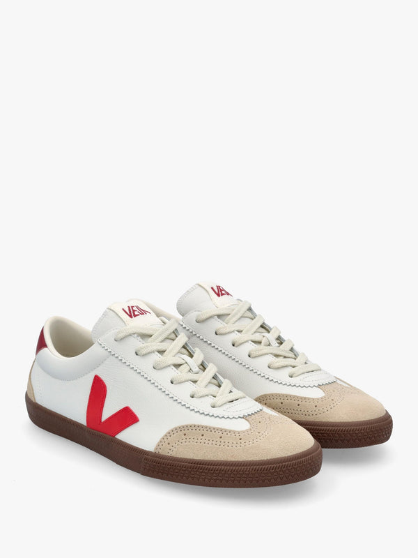 Men's Volley O.T Leather White Pekin Bark Trainers