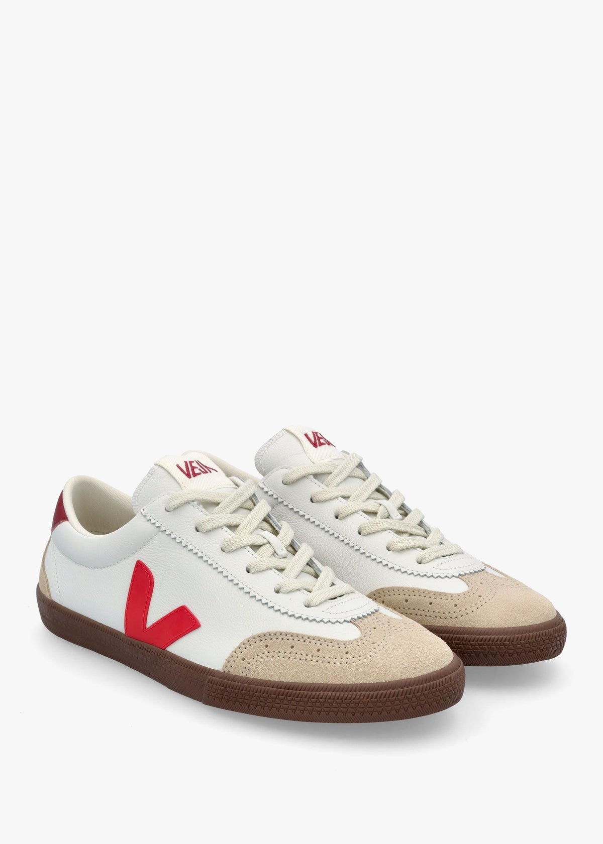 Men's Volley O.T Leather White Pekin Bark Trainers