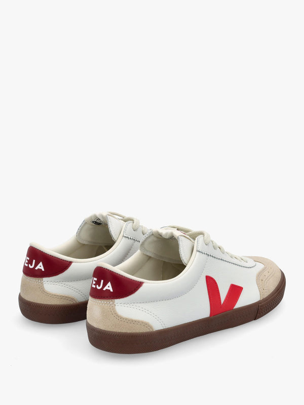 Men's Volley O.T Leather White Pekin Bark Trainers
