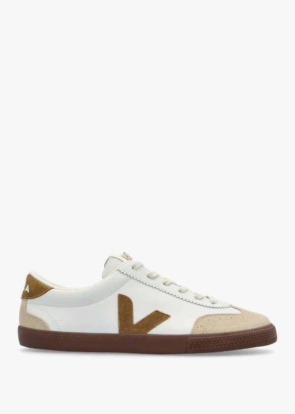 Men's Volley O.T Leather White Tent Bark Trainers