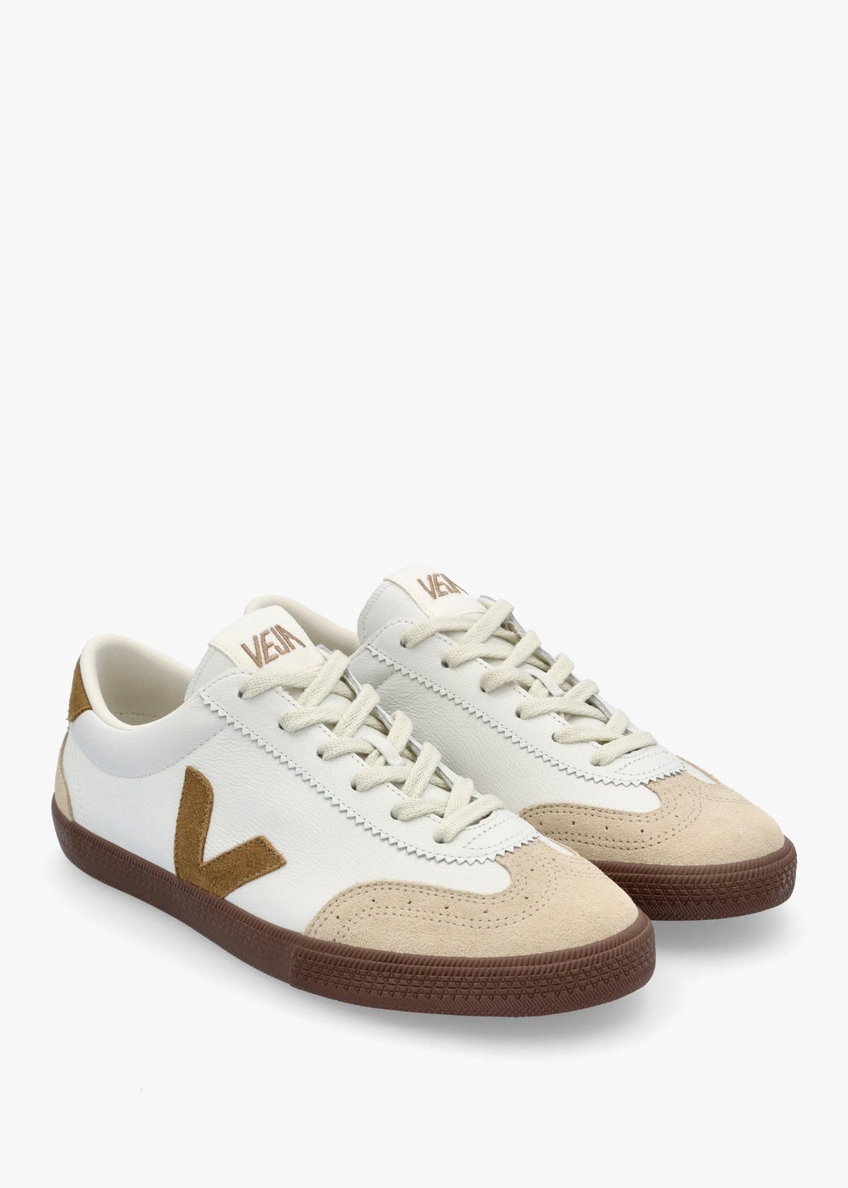 Men's Volley O.T Leather White Tent Bark Trainers