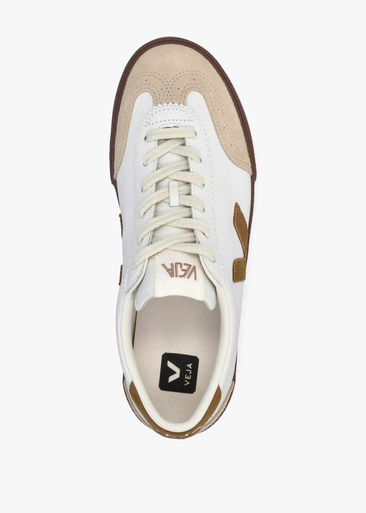 Men's Volley O.T Leather White Tent Bark Trainers